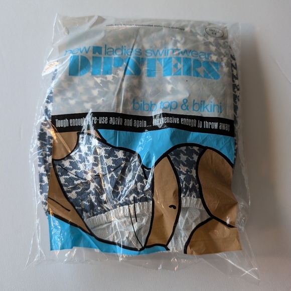 DIPSTERS Tyvek Dupon Disposable Swimwear Swimsuit Bikini Deadstock Vintage - Picture 10 of 11